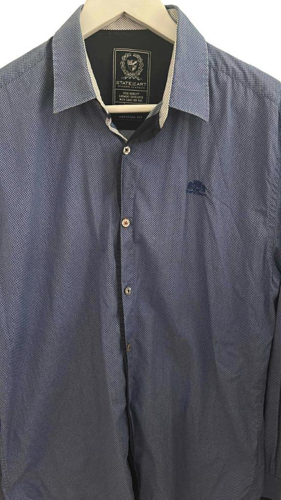 State of Art dressuur fit heren overhemd – Maat L, Kleding | Heren, Overhemden, Zo goed als nieuw, Halswijdte 41/42 (L), Blauw