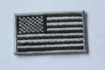 patch  usa  flag  grey, Verzamelen, Militaria | Algemeen, Embleem of Badge, Amerika, Overige soorten, Verzenden