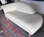 Elegante witte lederen chaise longue, Ophalen, Gebruikt, Eenpersoons, 150 tot 200 cm