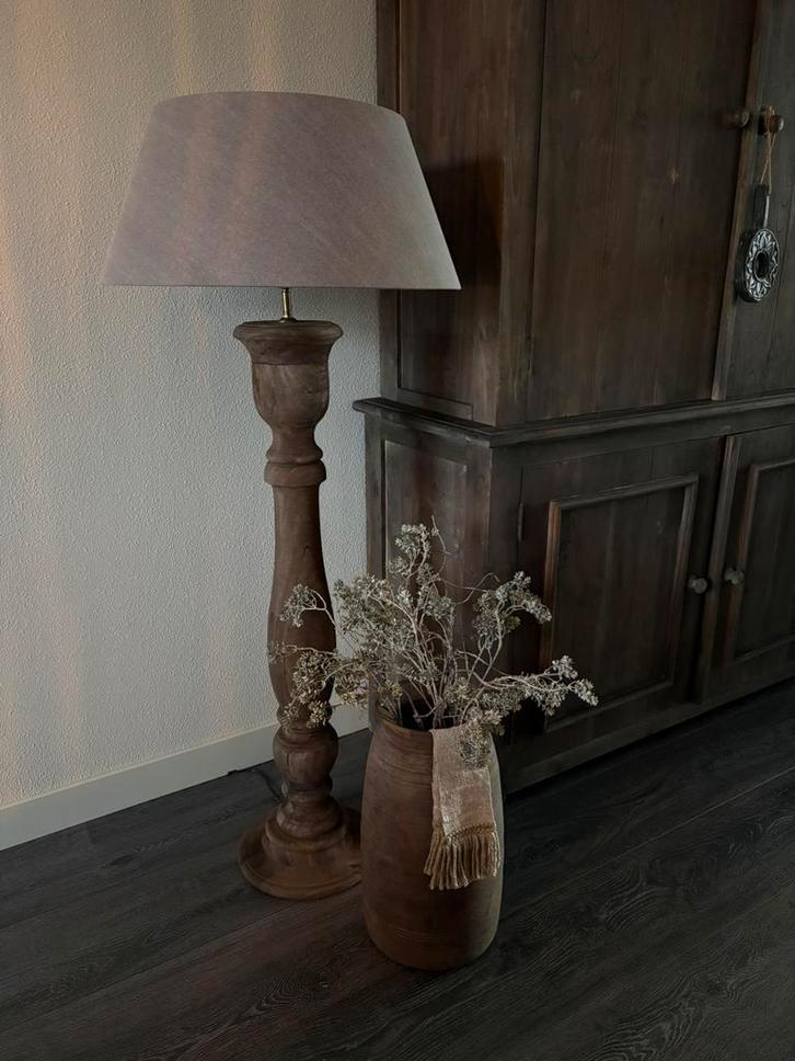 Aura Peeperkorn Baluster Vloerlamp inclusief kap- Als Nieuw!, Huis en Inrichting, Lampen | Vloerlampen, Zo goed als nieuw, 100 tot 150 cm