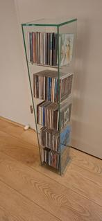 cd rek helemaal van glas, Huis en Inrichting, Ophalen, 25 tot 75 discs, Cd's, Glas