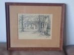 Het buiten Oosterhout, pentekening door Dingeman Korf 1948, Antiek en Kunst, Ophalen