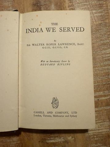 The India we served - Sir Walter R. Lawrence 1929 beschikbaar voor biedingen