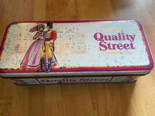 langwerpig blik Mackintosh's quality street chocolates & tof, Verzamelen, Blikken, Gebruikt, Overige, Overige merken, Ophalen of Verzenden