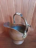 Antieke Koperen Kolenkit met Handvat, Antiek en Kunst, Ophalen, Koper