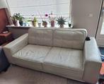 Gratis ophalen - wit lederen bank, Huis en Inrichting, Ophalen, Gebruikt, 75 tot 100 cm, Tweepersoons