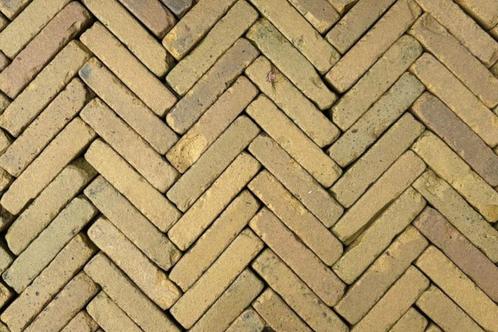 gebakken klinkers geel waalformaat walen, Tuin en Terras, Tegels en Klinkers, Gebruikt, Klinkers, Keramiek, 10 m² of meer, Ophalen