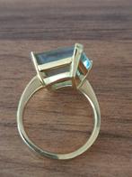 MASSIEF 18k gouden ring met prasioliet, Sieraden, Tassen en Uiterlijk, Ringen, 18 tot 19, Ophalen of Verzenden, Zo goed als nieuw