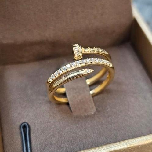 14k gouden spijker ring, Sieraden, Tassen en Uiterlijk, Ringen, Nieuw, Dame, Goud, Goud, Ophalen of Verzenden