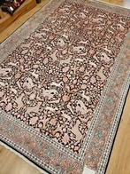 Vintage handgeknoopt oosters tapijt kashmir zijde 285x190, Info@SlatsAntiek.nl, Tweedehands, Crème, Perzisch