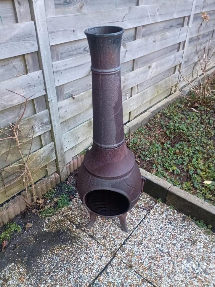 Gietijzeren Terrashaard / Chimenea, Tuin en Terras, Tuinhaarden, Gebruikt, Ophalen