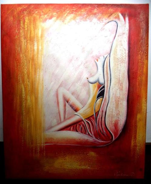 Berend Pasman Modern Naakt Olieverf op Canvas Schilderij, Antiek en Kunst, Kunst | Schilderijen | Modern, Ophalen of Verzenden