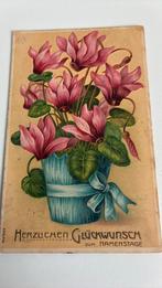 Pot cyclamen. Mooie reliëfkaart.1908, Ophalen of Verzenden, Voor 1920, Overige thema's
