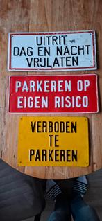 Vintage Emaille Borden Set, Ophalen of Verzenden