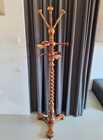 vintage zware getorste houten staande kapstok hout h= 195cm, Ophalen, Zo goed als nieuw, Staande kapstok, 150 tot 200 cm