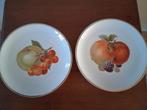 2x psaa Bavaria borden fruitdecor met goudrand, Ophalen of Verzenden
