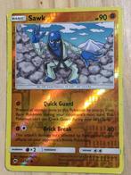 Pokemon kaart Sawk, Ophalen of Verzenden, Gebruikt, Losse kaart, Foil