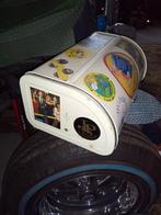 Retro broodtrommel met echte retro stickers., Ophalen, Gebruikt