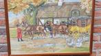 geborduurd schilderij, Huis en Inrichting, Woonaccessoires | Schilderijen, Tekeningen en Foto's, Ophalen of Verzenden