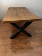 Eetkamertafel robuust eiken, Ophalen, 100 tot 150 cm, 200 cm of meer, Zo goed als nieuw