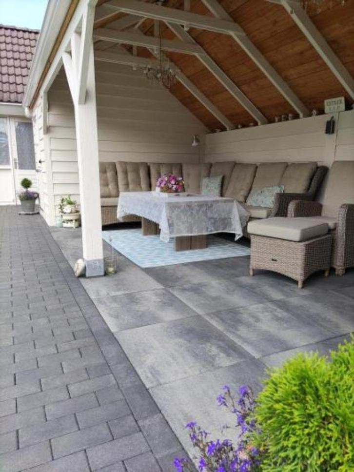 1 pallet 24 stuks Nature top 60X60X5 Nero Grey tegels NIEUW, Tuin en Terras, Tegels en Klinkers, Nieuw, Terrastegels, Beton, 5 tot 10 m²