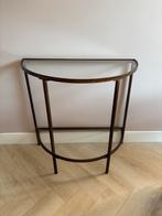 Side table Goddess antique brass, Huis en Inrichting, Tafels | Sidetables, Ophalen, 50 tot 100 cm, Zo goed als nieuw, Glas