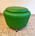 Retro Vintage Poef met Opbergruimte, Ophalen, Minder dan 50 cm, Gebruikt, Retro Vintage