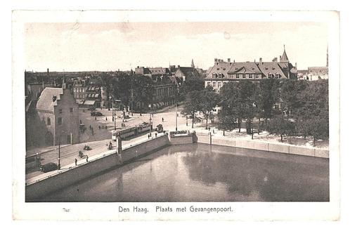 977288 Den Haag Plaats Gevangenpoort tram 1929 Gelopen met, Verzamelen, Ansichtkaarten | Nederland, Gelopen, Zuid-Holland, 1920 tot 1940