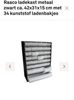 Raaco ladekast metaal zwart met 34 kunststof laden, Huis en Inrichting, Ophalen of Verzenden, Gebruikt, Industrieel
