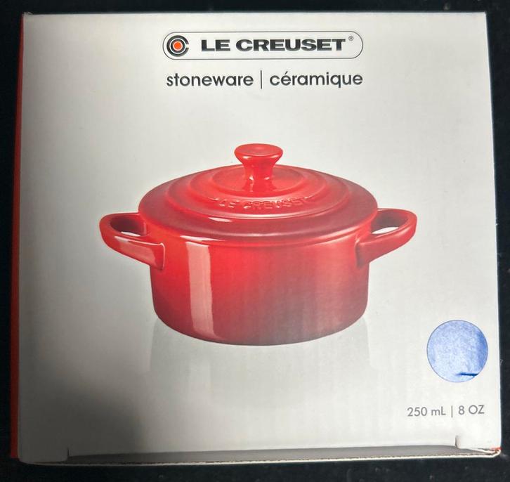 Le Creuset Pannetje 1 Persoon - Blauw, Huis en Inrichting, Keuken | Potten en Pannen, Nieuw, Kookpan of Snelkookpan, Gietijzer