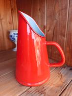 Brocante vintage rood emaille water kan schenk kan, Ophalen