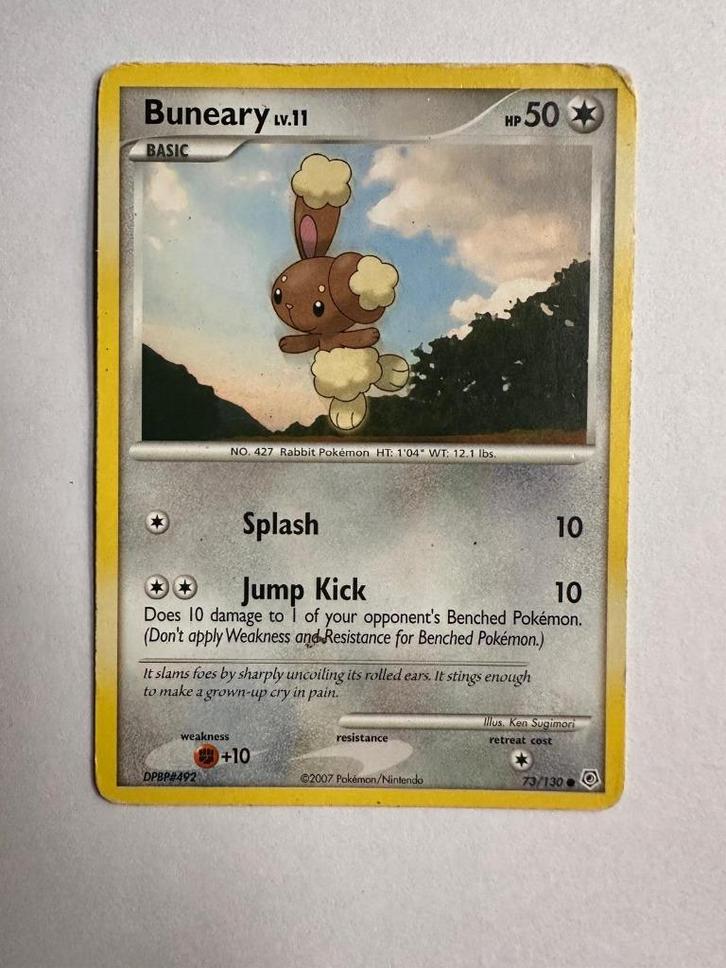 Buneary – 73/130 – Diamond & Pearl, Hobby en Vrije tijd, Verzamelkaartspellen | Pokémon, Gebruikt, Losse kaart, Ophalen of Verzenden