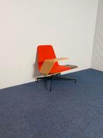 3 x Fauteuil Haworth Harbor Work Lounge, donker oranje/zwart, Ophalen, Gebruikt, 75 tot 100 cm, Stof