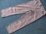 broek - panter-/luipaardprint - 38/40 - spandex - warmbeige, Maat 38/40 (M), Ophalen of Verzenden, Lang, Gedragen