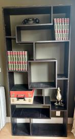 Leuke zwarte vakkenkast, Huis en Inrichting, Kasten | Wandmeubels, Ophalen, Gebruikt, 25 tot 50 cm, Minder dan 150 cm