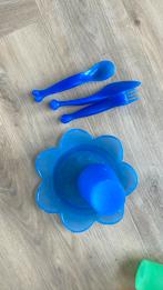 Plastic/kunststof kinderseries setje met bestek, Verzenden, Zo goed als nieuw