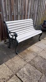 Tuinbank gietijzeren hout., Tuin en Terras, Ophalen, Gebruikt, Metaal