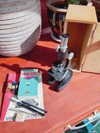 Vintage microscoop inclusief toebehoren in houten kistje, Ophalen of Verzenden
