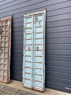 Antieke dubbele deur met fraaie blauwe patina., Huis en Inrichting, Woonaccessoires | Overige, Ophalen of Verzenden