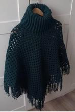 Gehaakte Poncho (wol)  donkergroen, Ophalen, Nieuw