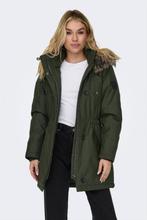 Jas Only XS Nieuw! Mooie groene  afneembare fake fir kraag, Ophalen of Verzenden, Nieuw, Maat 34 (XS) of kleiner, Groen