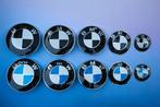 BMW logo’s emblemen naafdoppen stuurlogo's zwart en blauw, Auto diversen, Ophalen of Verzenden