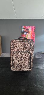 Panterprint handbagage koffer, Sieraden, Tassen en Uiterlijk, Koffers, Minder dan 50 cm, Ophalen of Verzenden, Zo goed als nieuw