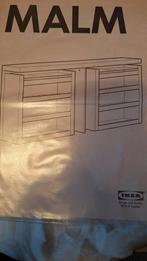 Malm bedkast (zie beschrijving), Huis en Inrichting, Ophalen, Gebruikt, Overige typen, Tweepersoons
