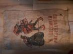Jute zak sinterklaas Zwarte Piet vintage, Diversen, Sinterklaas, Ophalen of Verzenden, Gebruikt