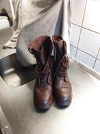 Maat 42, Bruin leren militaire schoenen met beslag, Verzamelen, Militaria | Tweede Wereldoorlog, Ophalen of Verzenden, Nederland