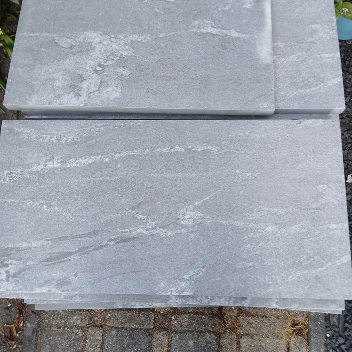Keramische tuintegels. 80x40x3 cm dik.Grijs genuanceerd., Tuin en Terras, Tegels en Klinkers, Nieuw, Terrastegels, Keramiek, 10 m² of meer