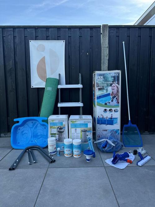 Complete Intex zwembad 450x220 + vele extra’s, Tuin en Terras, Zwembaden, Gebruikt, Opzetzwembad, Minder dan 80 cm, 200 tot 400 cm