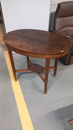 Ovale Houten Bijzettafel, Huis en Inrichting, Tafels | Bijzettafels, Gebruikt, Vintage, 55 tot 75 cm, Ovaal