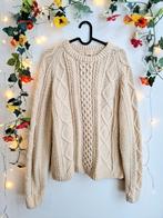 Heerlijk dikke beige creme vintage aran gebreide trui, Kleding | Dames, Ophalen of Verzenden, Zo goed als nieuw, Maat 42/44 (L)
